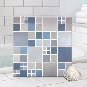 Blue Beach Mosaic Pattern Kitchen Bathroom Tile