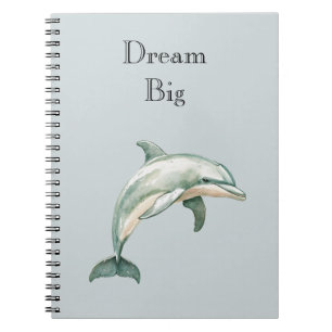 Blue Beach Ocean Dolphin Notebook
