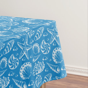 Blue Beach Pattern 2 Tablecloth