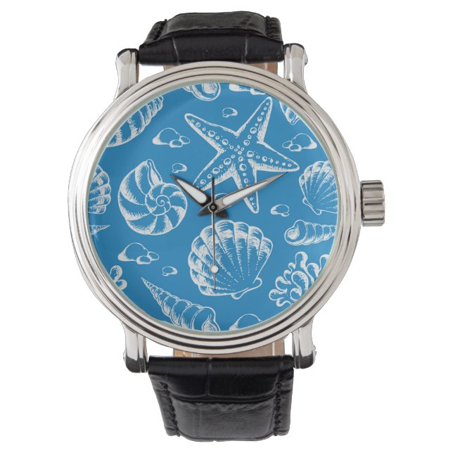 Blue Beach Pattern Watch (Front)