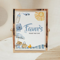 Blue Beach Summer Baby Shower Favours