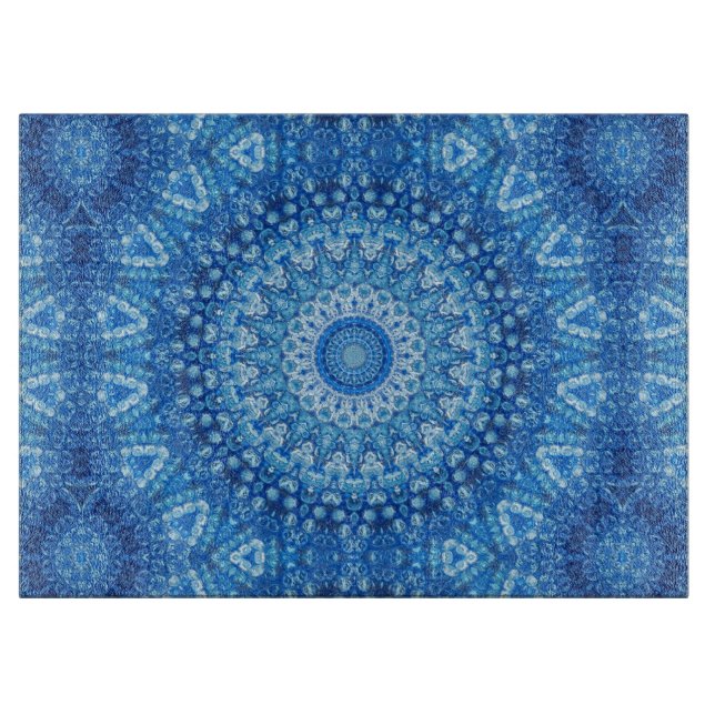 blue beads cutting board (Front)