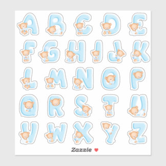 Blue Bear Alphabet Set