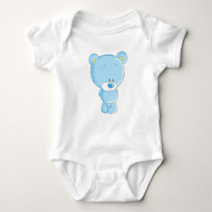 Blue Bear Baby Jersey Bodysuit