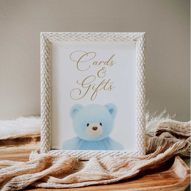 Blue Bear Baby Shower Cards and Gifts Poster (Creator Uploaded)