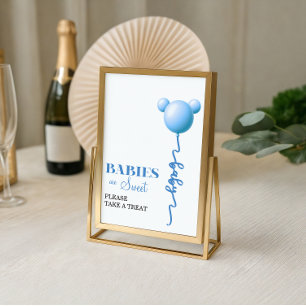 Blue Bear Balloon Babies Are Sweet Poster