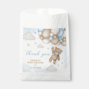 Blue Bear Balloons Baby Shower Favour Bags