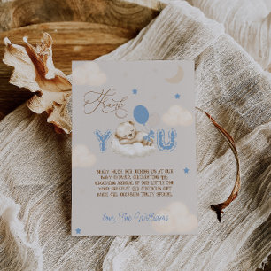 Blue Bear Beary Much Thank You Card