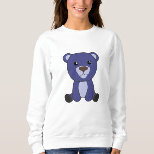 Blue Bear Colourful Bears Cute Animals Teddy Bears Sweatshirt