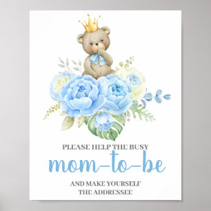 Blue Bear Help Mum the addressee sign