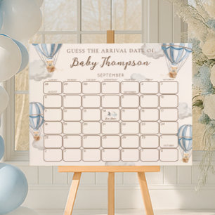 Blue Bearly Wait Guess The Arrival Date Game Sign