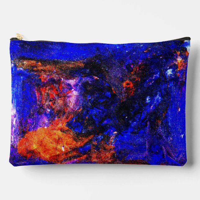 Blue Beast Running Fire Accessory Pouch (Front)