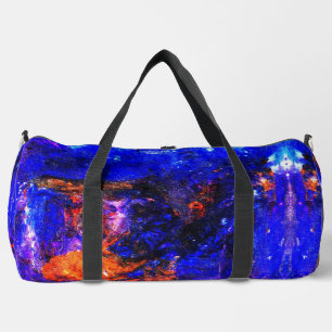 Blue Beast Running Fire Duffle Bag