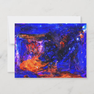 Blue Beast Running Fire Postcard