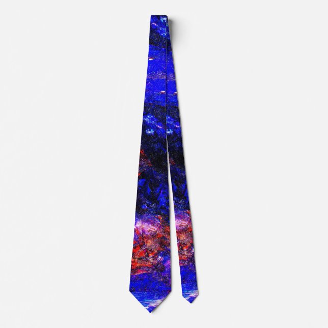 Blue Beast Running Fire Tie (Front)
