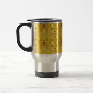 Blue Beast Running Yellow Travel Mug