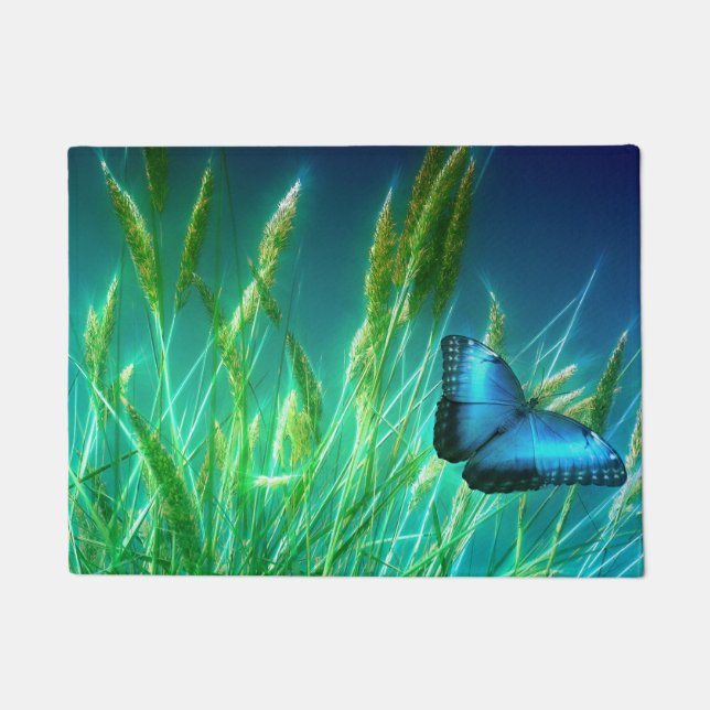 Blue Beauty Door Mat (Front)