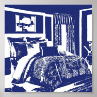 Blue Bedroom Sketch