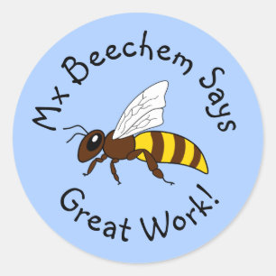 Blue Bee Great Work Stickers