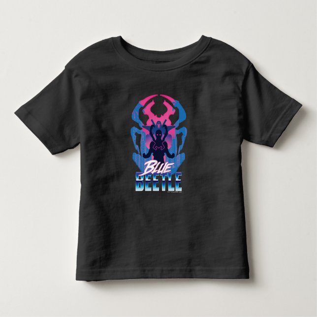 Blue Beetle Retrowave Versus Graphic Toddler T-Shirt (Front)