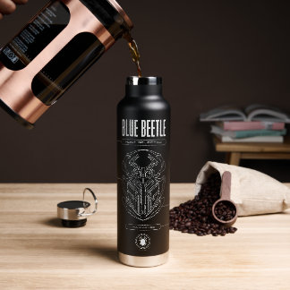 Blue Beetle Scarab Tech Graphic Water Bottle