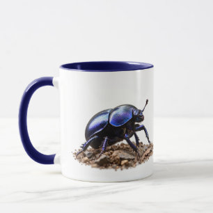 Blue Beetle Woodland Wildlife Mug