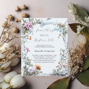 Blue before I do pink Bridal Shower invitation