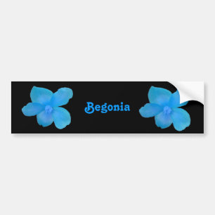 Blue Begonia Customisable Bumper Sticker
