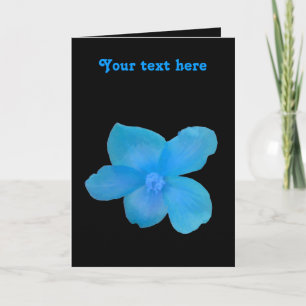 Blue Begonia Customisable Greeting Card