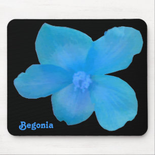 Blue Begonia Customisable Mousepad