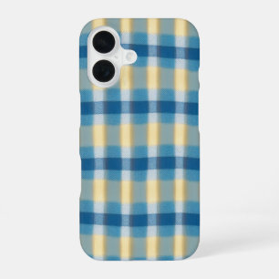 Blue & Beige Blurred Checkered Phone Case