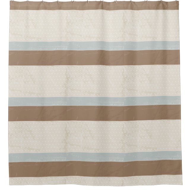  Blue Beige Brown Soft Polka Dots Retro Background Shower Curtain (Front)