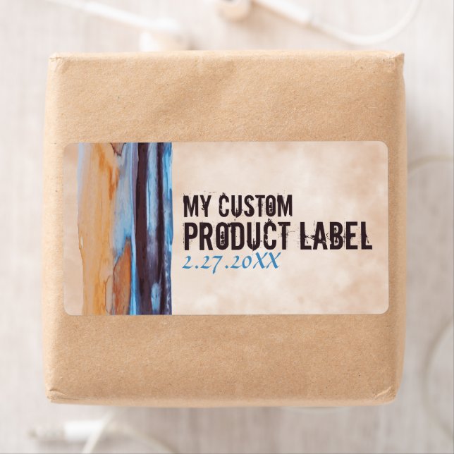 Blue, Beige, Eggplant, Plum Swirl Paint Marble (Insitu)