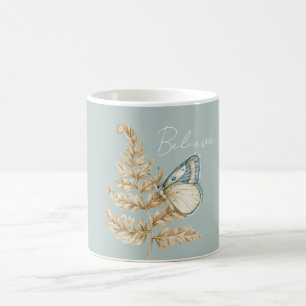 Blue Believe Butterfly Coffee Mug