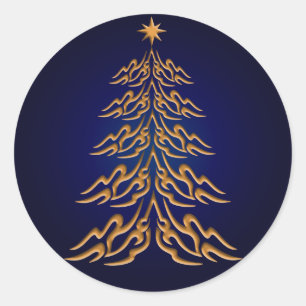 Blue Bell Christmas Tree Stickers