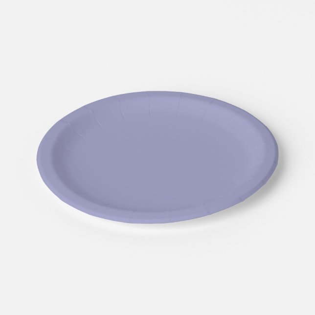 Blue bell (solid colour)  paper plate (Angled)
