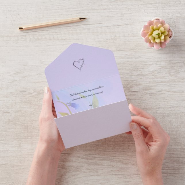 Blue Bells All in One Wedding Invite (Video)