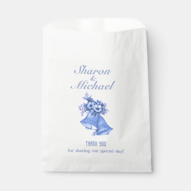 Blue Bells Wedding Favour Bags (Front)