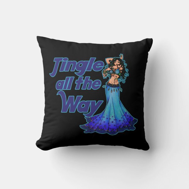 Blue belly dancer cushion (Front)
