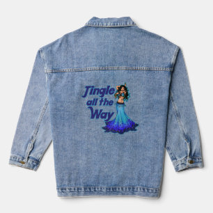 Blue belly dancer denim jacket