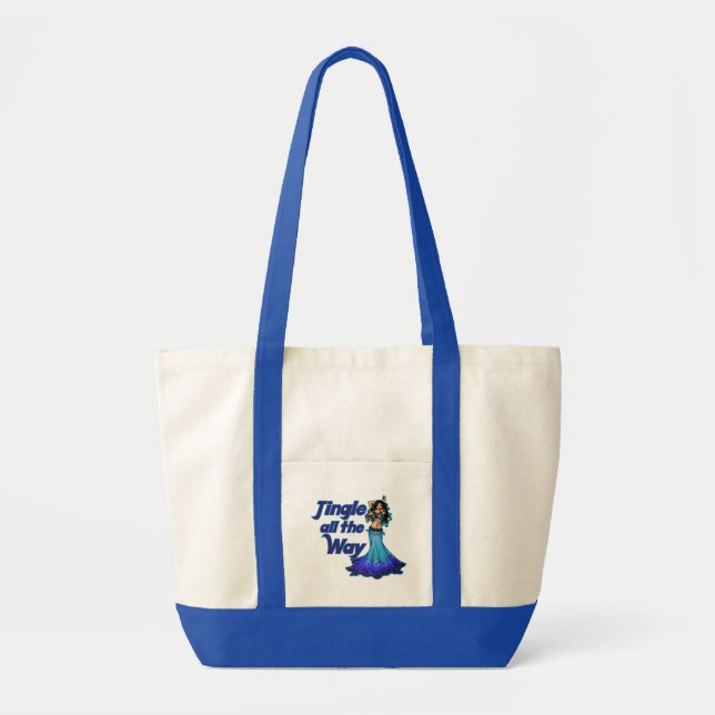 Blue belly dancer tote bag (Front)