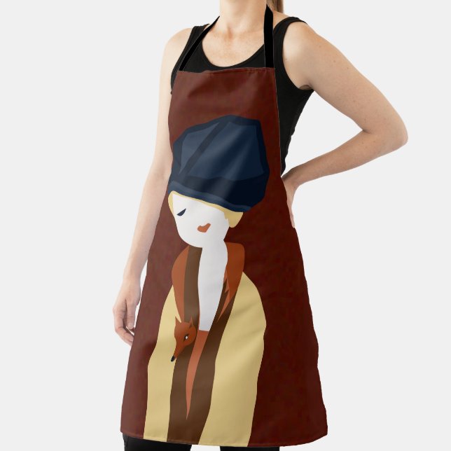 Blue beret girl Apron (Insitu)