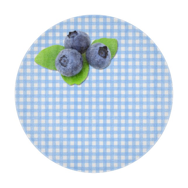 Blue Berries on Gingham Cutting Board (Front)
