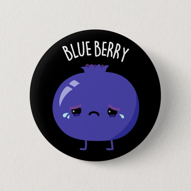 Blue Berry Funny Blueberry Pun  6 Cm Round Badge (Front)