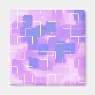 "Blue Berry" Geometric  Art Magnet