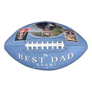 Blue Best Dad Father 3 Photo Collage Football