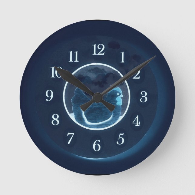 Blue Betsy Round Clock (Front)