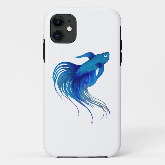 Blue Betta Fish Case-Mate iPhone Case (Back)