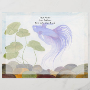 Blue Betta Fish Customised Letterhead