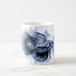 Blue Betta Fish Mug
